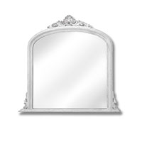 Antiqued White Over Mantle Mirror 15323