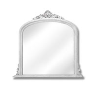 Antiqued White Over Mantle Mirror 15323