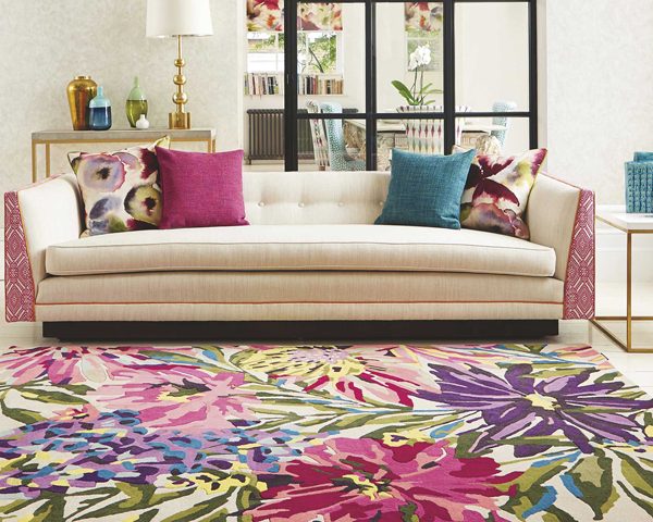 Floreale Rug  Fuschia 44905